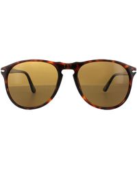 Persol - Round Havana Crystal Brown Polarized Sunglasses - Lyst