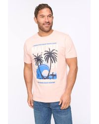 Bewley & Ritch - Malwaves 100% Slub Cotton Graphic Crew Neck T-Shirt - Lyst