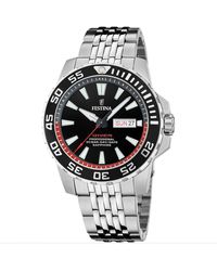 Festina - Diver Stainless Steel Classic Analogue Quartz Watch - F20661/3 - Lyst
