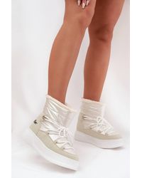 Love Lace - Winter Platform Lace-Up Snow Boots With Zip - Lyst