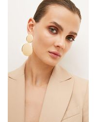 Karen Millen - Gold Plated Statement Earrings - Lyst