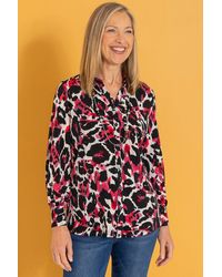 Anna Rose - Animal Print Jersey Blouse With Necklace - Lyst