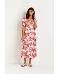 Wallis - Shadow Floral Button Through Dress - Lyst