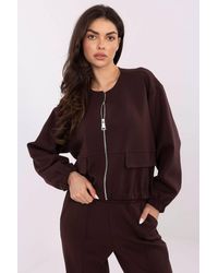 Love Lace - Office Cotton Round Neck Long Sleeve Jacket - Lyst