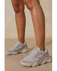 MissPap - Wide Fit Chunky Panelled Trainers - Lyst