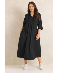Evans - Henley Cotton Dress - Lyst
