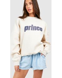 Boohoo - Prince Printed Oversized Sweatshirt - Lyst
