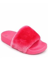 Spot on - Faux Fur Slider Slippers - Lyst