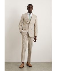 Burton - Slim Fit Stone Pow Check Suit Jacket - Lyst