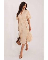Love Lace - Summer Cotton Short Sleeve Midi Dress - Lyst