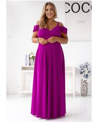 Love Lace - Cotton Strappy Fit & Flare Dress With Side Slit - Lyst