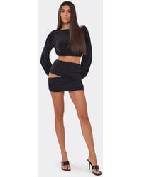 EGO - Wrap Cut Out Mini Skirt - Lyst