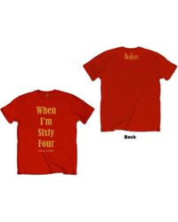 The Beatles - When I ́m Sixty Four Back Print T-shirt - Lyst
