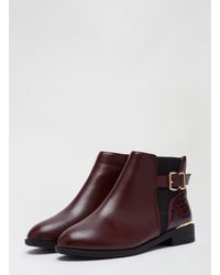 Dorothy Perkins - Oxblood Mila Ankle Boots - Lyst