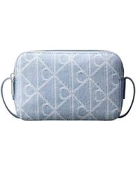 Calvin Klein - Emblem Denim Camera Bag Light Wash - Lyst