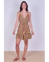 ELAINA FASHION - Boho Printed Cotton Mini Dress - Lyst