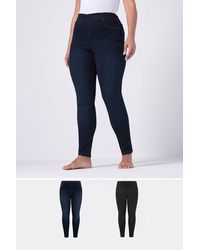 Yours - 2 Pack Pull On Jeggings - Lyst
