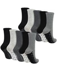 Sock Snob - 10 Pairs Lace Effect Footbed Socks - Lyst
