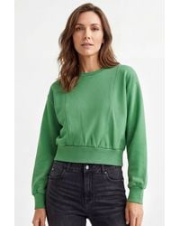 Enorsia - Relaxed Fit Terry Cropped Sweatshirt - Lyst