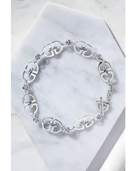 Otis Jaxon London - Interlinked 'D' Charm Chunky Bracelet - Lyst