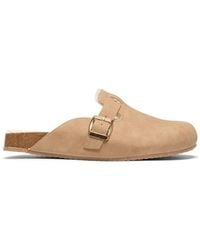 Clarks - Fira Clog Sand Slip Ons, Slippers - Lyst