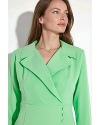 Msn-Collection - Fitted Mini Dress With V-Neck & Buttons - Lyst