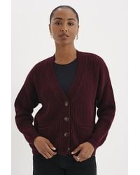 Finery London - Estella V Neck Button Front Cardigan - Lyst
