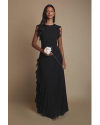 Coast - Petite Honoured Ruffle Georgette Maxi Bridesmaid Dress - Lyst