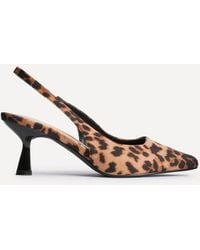 Linzi - Izzie Wide Fit Leopard Print Court Heels - Lyst