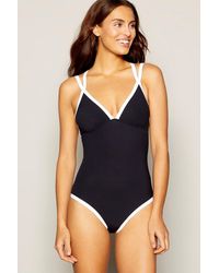 DEBENHAMS - Tipped Non-wired Padded Swimsuit - Lyst
