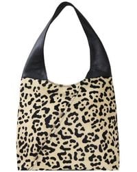 Sostter - Ivory Leopard Print Leather Shoulder Hobo Bag - Lyst
