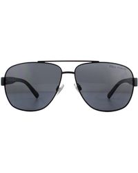 Polo Ralph Lauren - Aviator Semi Shiny Black Grey Polarized Sunglasses - Lyst