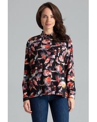 Love Lace - Long Sleeve Button Up Shirt With Front Pocket - Lyst