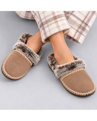 AJVANI - Flat Faux Fur Mules Comfort Slippers - Lyst