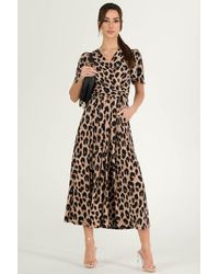 Jolie Moi - Quaya Animal Print Jersey Maxi Dress - Lyst