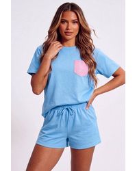 Femme Luxe - Oversized T-Shirt & Shorts Co-Ord Set With Pocket Detail - Lyst