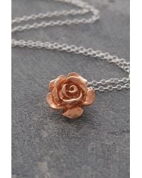 Otis Jaxon London - Sterling Rose Pendant Necklace - Lyst