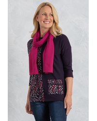 Anna Rose - Pocket Front Knit Top With Scarf - Lyst