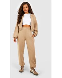 Boohoo - Cropped Bomber Straight Leg Jogger Tracksuit - Lyst