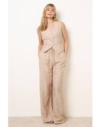 Blue Vanilla - Elasticated Waist Sleeveless V-Neck Top & Trousers Set - Lyst