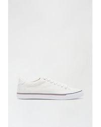 Burton - White 'eco' Canvas Lace-up Trainers - Lyst