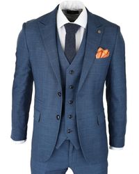Paul Andrew - 3 Piece Suit Prince Of Wales Check Classic Light Tailored Fit Modern - Lyst