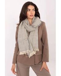 Love Lace - Classic Fir Tree Pattern Acrylic Scarf With Soft Fringe - Lyst