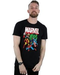 Marvel - Hero Group Cotton T-Shirt - Lyst