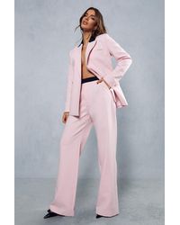 MissPap - Premium Contrast Waist Tailored Trousers - Lyst