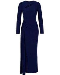 WOVCOR - Cut Out Detail Long Sleeve Maxi Evening Dress - Lyst