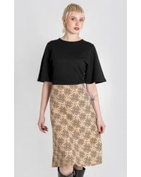 Enorsia - Textured Jersey Mini Dress - Lyst