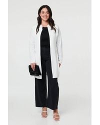 Izabel London - Curve Open Front Longline Knit Jacket - Lyst