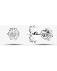 T.H.Baker - Platinum 0.50Ct Brilliant Cut Diamond Stud Earrings 5639E/Pl/Qd50 - Lyst