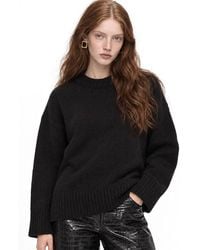 MixRay - Oversized Ribbed Knit Sweater With Crew Neck - Lyst